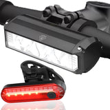 Luminoak Bicycle Light Set – 5-Mode Rechargeable Front and Rear Bike Light for Outdoor Enthusiasts and Weekend Trail Riders