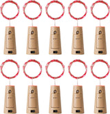 Aluan Mini Fairy Lights for Empty Bottles 10 Pack – Soft Warm Accent Lighting for Bedroom, Kitchen Counter and Entryway