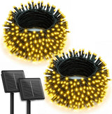 Brightown Solar Powered String Lights 2 Pack 144ft 400 LED, Practical Christmas Gift and Wedding Shower Present for Friends Who Love Entertaining