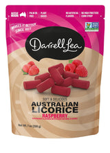 Darrell Lea Soft Australian Licorice – Raspberry Lunch Box Snack for Kids' School Lunches, Plant-Based Candy