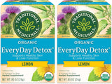 Traditional Medicinals Organic Detox Lemon Blend – Mindfulness Cup for Skin-Clearing & Holistic Self-Care, 16 Bags