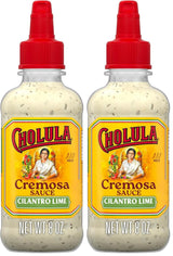 Cholula Cilantro Lime Cremosa Sauce – Bright Flavor Finisher for Sheet-Pan Veggies, Fish Tacos & Egg White Bowls, 8 oz