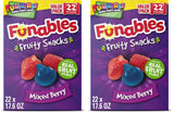 Funables Fruity Snacks Mixed Berry Pouches, Back-to-School Lunchbox Snack for Kids and Tweens, Bulk 22-Count Box
