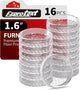 16pcs Round Clear - 1.6"