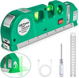 AikTryee 3-in-1 Laser Leveler – Job Site Companion for Handymen and Light Contractors Needing Quick Measurements