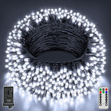Auseinly Simple Christmas Lights 66ft 200 Count – One Strand Tree Wrapping, No Clutter Warm White LED Fairy Lights with Timer