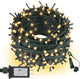 Warm White Dark Green Wire - 200FT 600LED