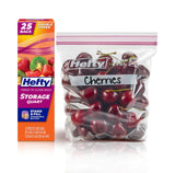 Hefty Press to Close Sandwich Bags – Child-Safe Snack Storage for Lunchboxes and Picnics, 130 Count