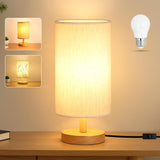 Quiet Design Table Lamp for Minimalist Home Office and Nightstand, Linen Flaxen Shade