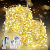 LumBliss Warm White Fairy Lights – Simple Scandinavian Decor Touch, 67Ft Battery Operated String Lights with Timer