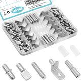 Krysalid Decor 144-Piece Shelf Peg Set - Reinforced Cabinet Hardware for Worry-Free Heavy Glass Display Shelves