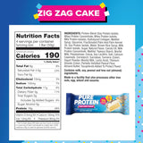 Pure Protein Zig Zag Cake Protein Bars – Durable Snack for Road Trips and Camping Coolers, Individually Wrapped Bar