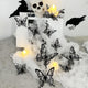 Halloween Black Skull Butterfly Wall Decal-2