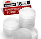 16pcs Round Clear - 2"