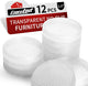12pcs Round Clear - 2.5"