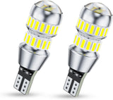 AUXITO 194 LED Replacement Bulbs for Executive Car Interior, 360-Degree 6000K White for Vanity Mirror Map and Trunk Illumination, Pack of 2