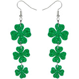 St. Patrick's Day Parade Earrings – Shamrock Dangle Design Built for Outdoor Strolls and March 17th Festivities