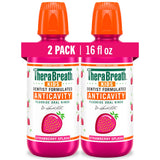TheraBreath Kids Mouthwash with Fluoride – Non Burning Alcohol Free Strawberry Swish for Mindful Morning and Night Routines