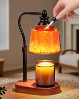 LumaGlow Walnut Base Aromatherapy Lamp with Halogen Warming – Layered Fragrance Diffusion for Spa-Style Relaxation Spaces