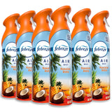 Febreze Air Mist Hawaiian Aloha – Focus-Boosting Room Spray for Home Office and Study Desk, 8.1oz 6-Pack