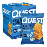 Quest Nutrition Cheese Crackers – Low-Carb Lunchbox Boost for Back-to-Back Schedules, Zesty Ranch 4-Count