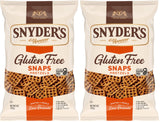 Snyder's of Hanover Gluten Free Snaps Pretzels – Hiking Pack Trail Snack, 8 oz Travel Bag