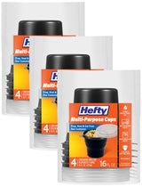 Hefty Hot Cups with Lids – Leak-Resistant Single Use Cups for Shared Workspaces and Reception Desks, 16 oz, 20 Count