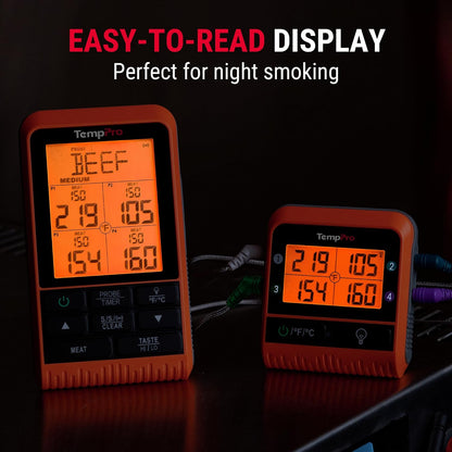 TempPro TempSync 1000FT Wireless Meat Thermometer – Family-Safe Cooking Tool for Homes with Kids and Pets