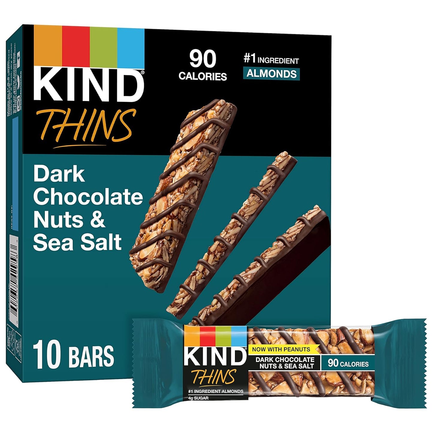 ten 0.74 oz individually portioned thin bars per pack