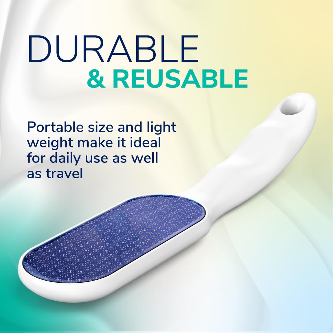 Dr. Scholl's Foot File – Stocking Stuffer Self-Care Gift for Her, Travel-Friendly Foot Smoother