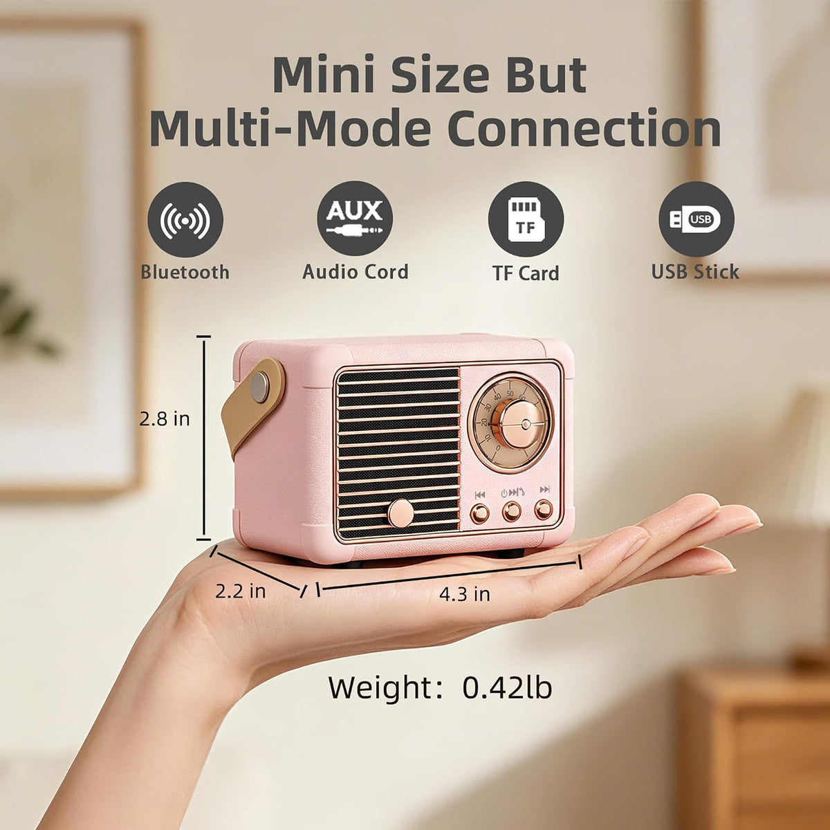 tf card slot and usb disk reader for offline playback without a phone