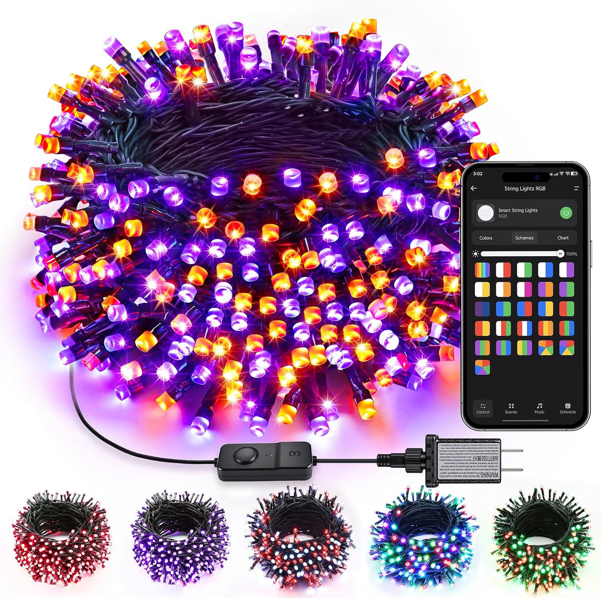 the 11-variant line includes 100, 200, 300, 500, and 600 led options; the featured 200-led configuration measures 66 feet