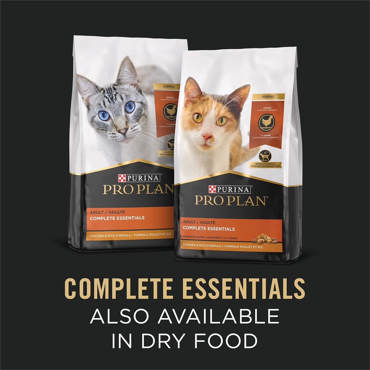 Purina Pro Plan Complete Essentials Adult Cat Food, 24-Three-Ounce Cans for a Soothing Mealtime Wind-Down