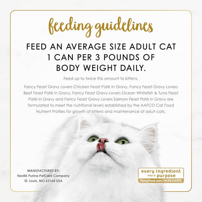 Purina Fancy Feast Gravy Lovers – Savory Multi-Flavor Wet Food for a Balanced Feeding Routine
