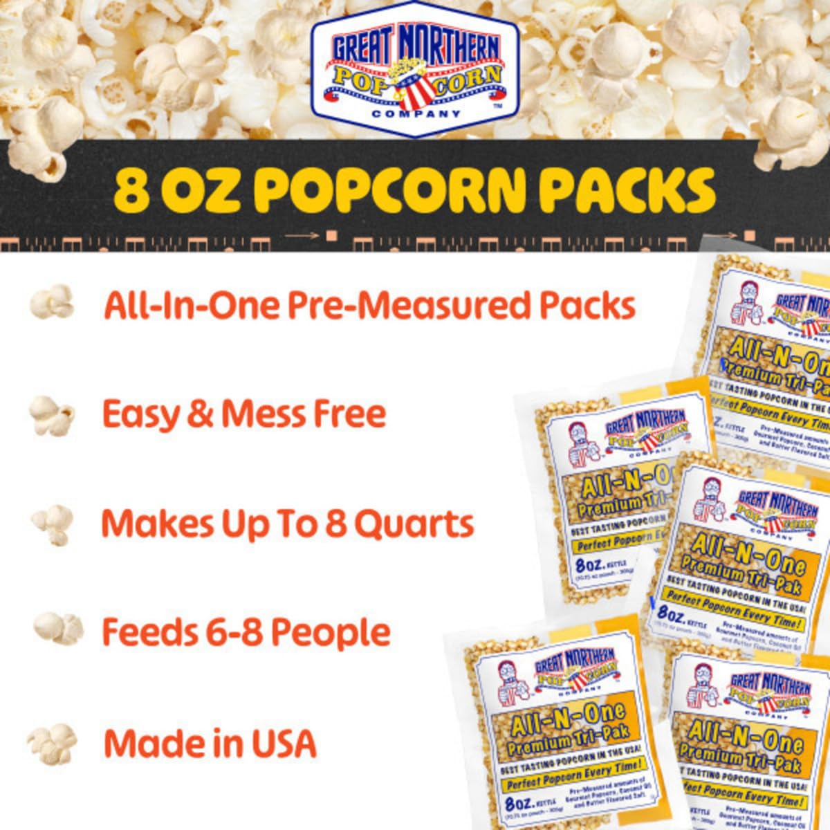 the 8 oz machine option uses 10.75 oz pouches and yields approximately 2 gallons or 32 cups per pack, serving 6 to 8 people