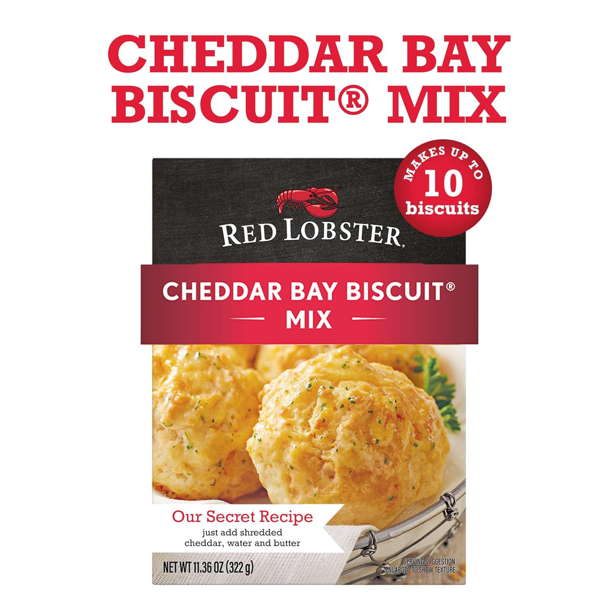 the biscuit base requires only shredded cheddar and water before baking