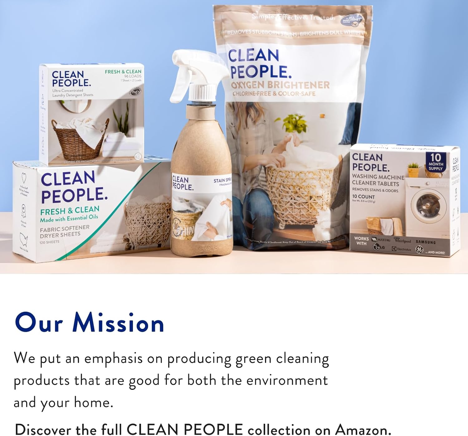 The Clean People Concentrated Wash - Streamlined Laundry Routine Bottle, Clean Design Recyclable for Less Waste Homes