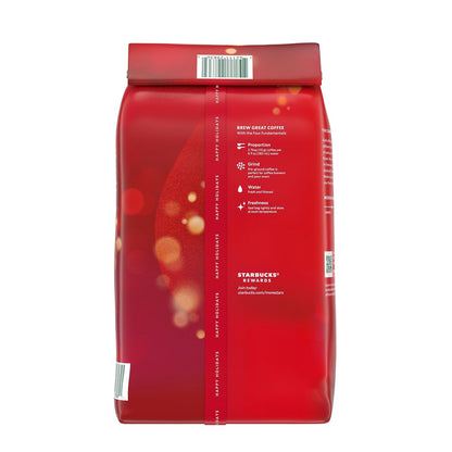 Starbucks Holiday Blend Ground Coffee – Sophisticated Seasonal Coffee Experience, 17 oz Bag for Entertaining Guests