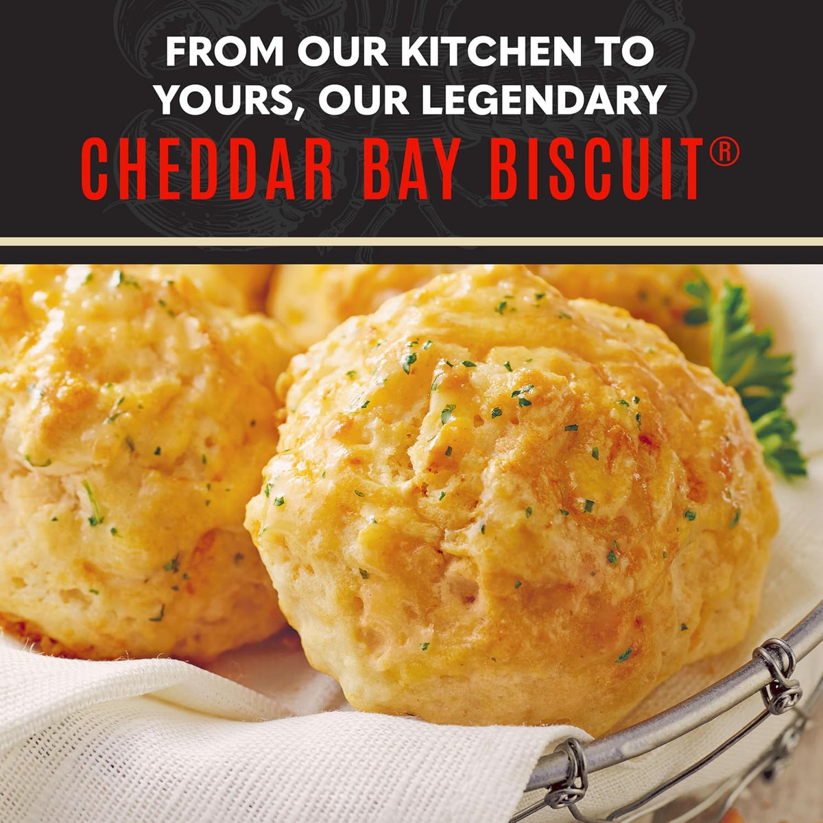 the included seasoning combines with melted butter to create a savory topping for warm biscuits