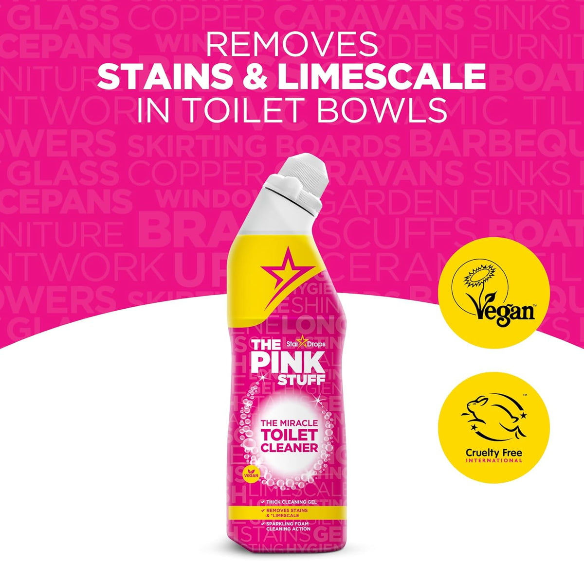 The Pink Stuff Miracle Toilet Cleaner – Aromatherapy Bathroom Upgrade with Rhubarb Scent for Mindful Evenings