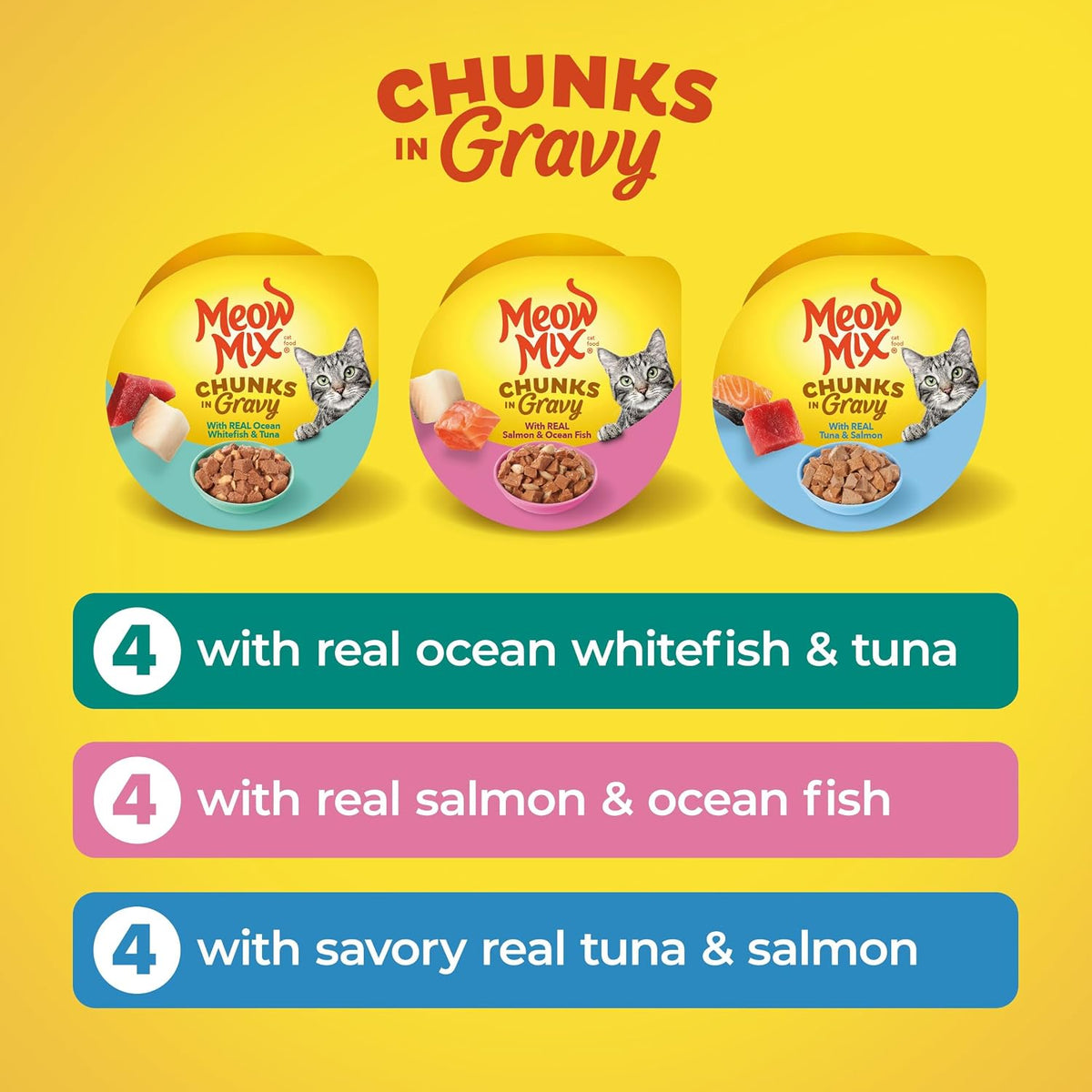 the product line includes seafood options in 12-, 24-, and 48-cup packs, plus a 12-cup chicken breast option