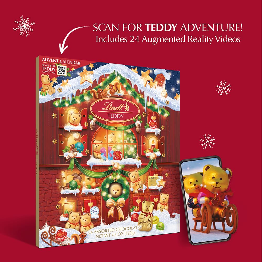 the product line is available as a 9.3 oz milk chocolate single, a 4.5 oz single, and a two-pack of 4.5 oz calendars