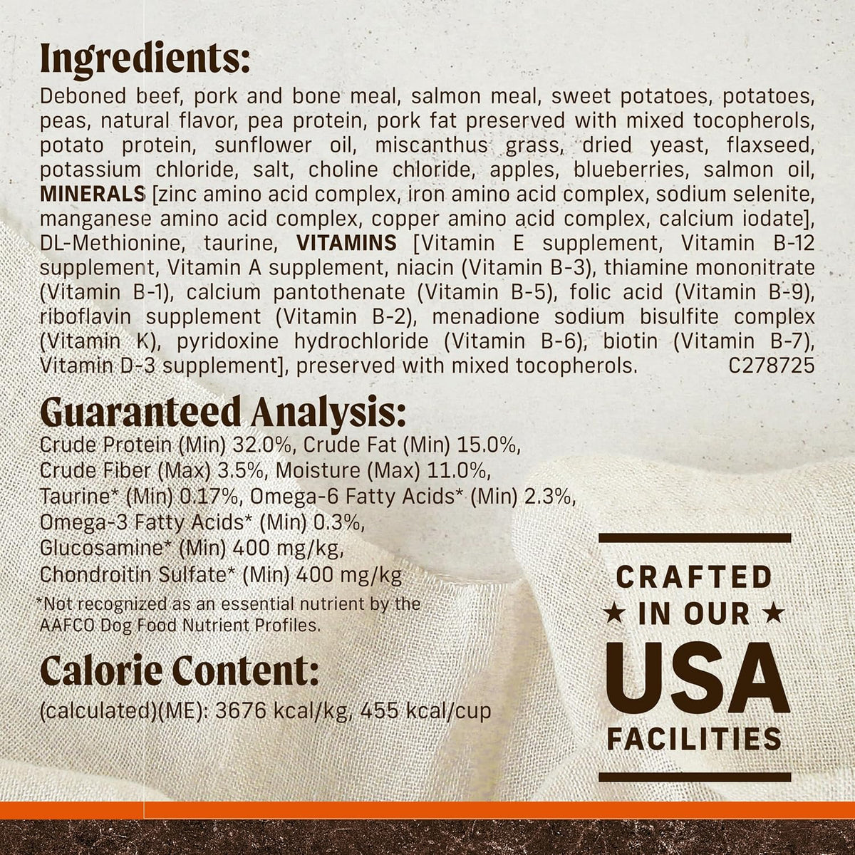 the product line is available in 1.88-, 4-, 10-, and 22-pound resealable-style bag options, with each option containing one bag.