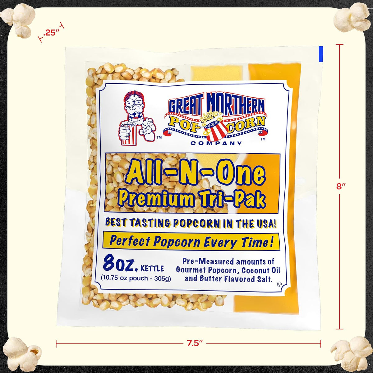the single popcorn format supports consistent movie-theater-style results across every pack