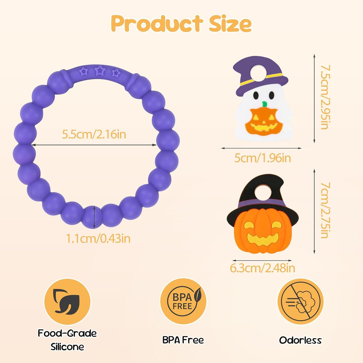 themed shapes across 3 variants: pumpkin & ghost, bat & skull, and teddy bear & strawberry for seasonal gifting