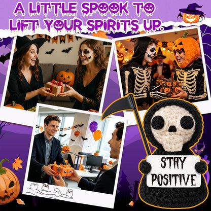 themed sign messaging system with variants like 'stay positive', 'birthday', 'but did you die', and 'hello fall'