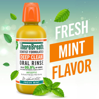 TheraBreath Dentist-Formulated Mouthwash – Gentle Oral Care Companion for Mindful Morning and Evening Freshening Ritual