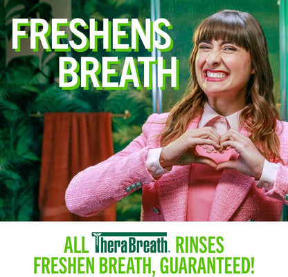TheraBreath Fresh Breath Mouthwash – Vegan and Gluten-Free Rinse for a Health-Conscious Bathroom Ritual, 16 Fl Oz (2-Pack)