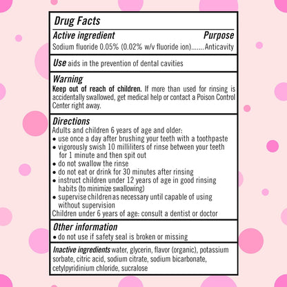 TheraBreath Kids Bubblegum Blast Anticavity Rinse – Fluoride Enamel Strengthener for Boys and Girls' Daily Hygiene in the Kids' Bathroom, 16 fl oz, 2-Pack