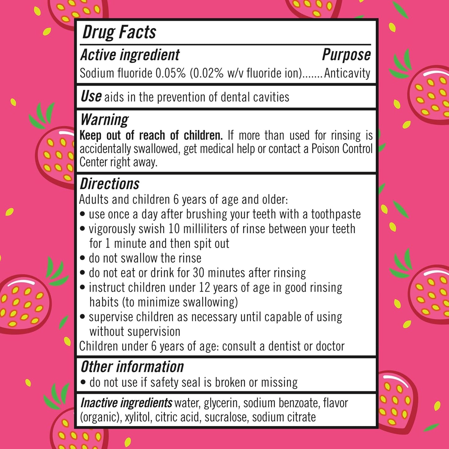 TheraBreath Kids Mouthwash with Fluoride – Non Burning Alcohol Free Strawberry Swish for Mindful Morning and Night Routines